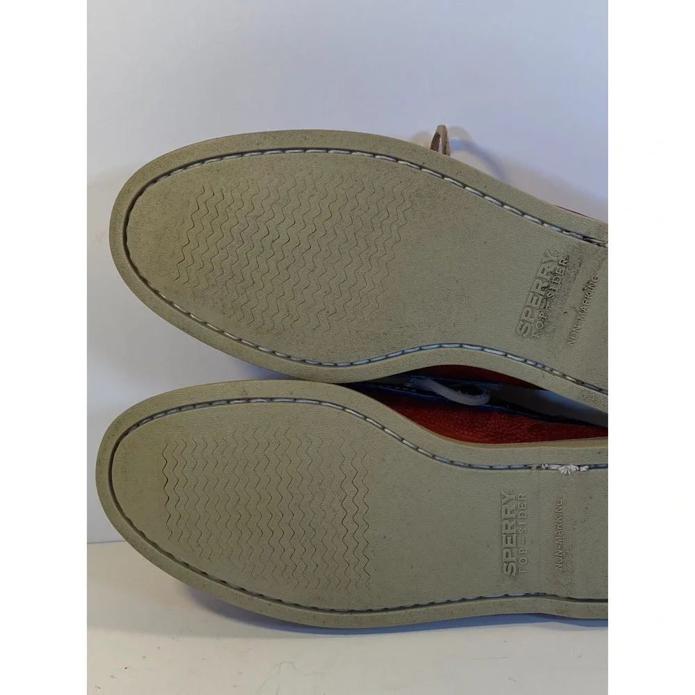 Sperry Top-Sider leather boat shoes Men's 8 Non-Marking Red, Purple, Blue
